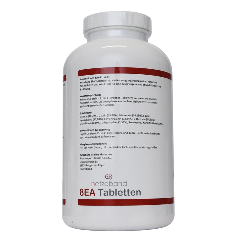 8 essential Amino Pattern 8EA - amino acids 240 vegan tablets in the optimal ratio of L-leucine, L-valine, L-isoleucine, L-phenylalanine, L-lysine, L-threonine, L-methionine and L-tryptophan - NewNest Australia