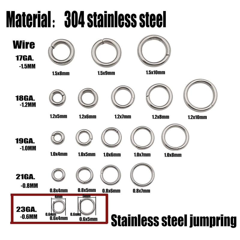 1000 pcs Mixed 4mm 5mm Stainless Steel Rings Jump Rings Connector Rings for Jewelry Making Necklaces Bracelet Earrings Keychain DIY Craft (M532) M532 - NewNest Australia