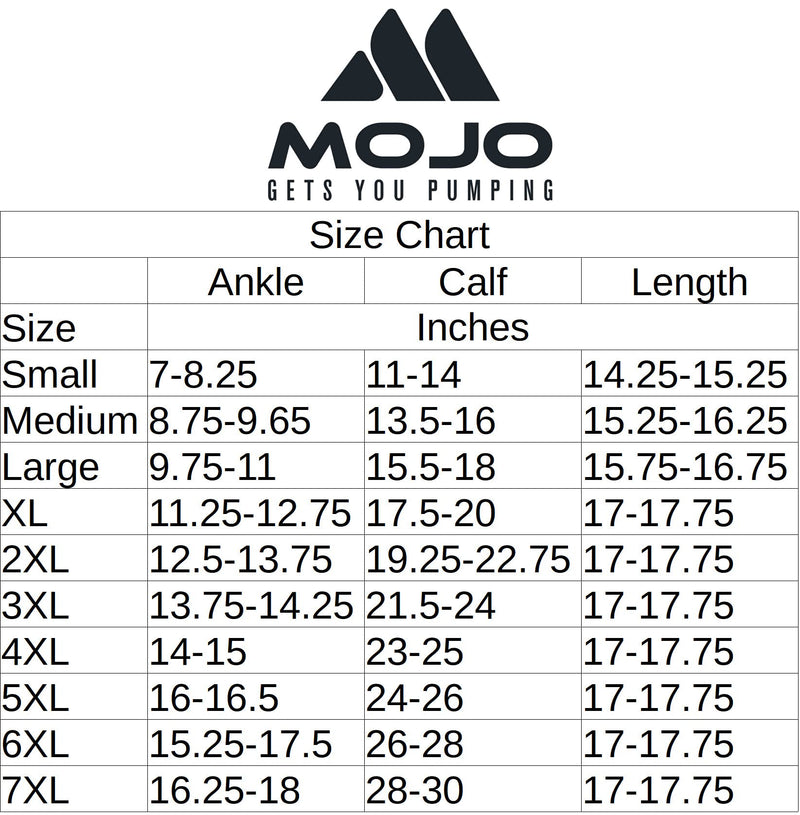 Small Mojo Calf Footless Compression Sleeves for Women and Men - 20-30mHg (Black) Small Black - NewNest Australia