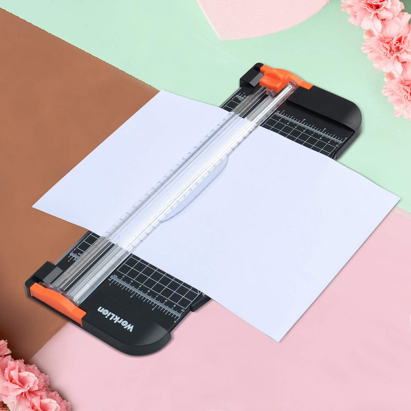 WORKLION Paper Cutter - A4 Paper Craft Cutter with Security Blade for Cut Gift Card, Coupon, Label, Cardstock, Photo, 12 inch Black Office Paper Trimmer - NewNest Australia