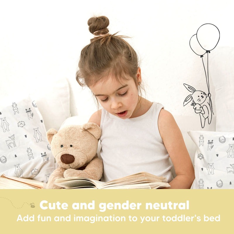 Toddler Pillow with Pillowcase - 13X18 Soft Organic Cotton Toddler Pillows for Sleeping - Machine Washable - Toddlers, Kids, Child - Perfect for Travel, Toddler Cot, Bed Set (Dear Princess) Dear Princess - NewNest Australia