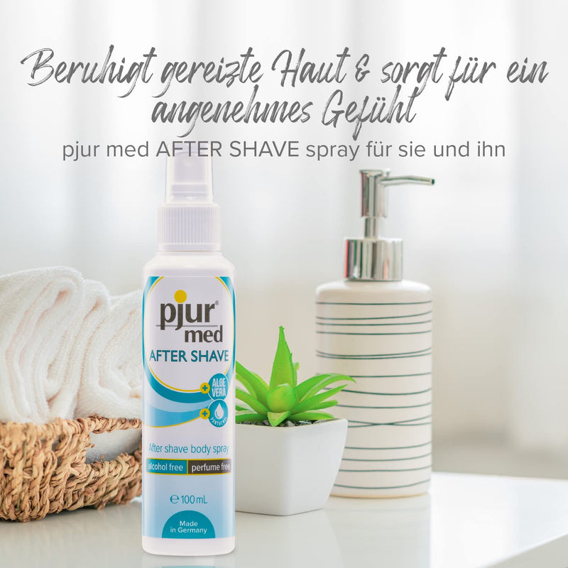pjur med AFTER SHAVE (100ml) - care spray with aloe vera for gentle skin care - effective against razor burn 100 ml (pack of 1) - NewNest Australia
