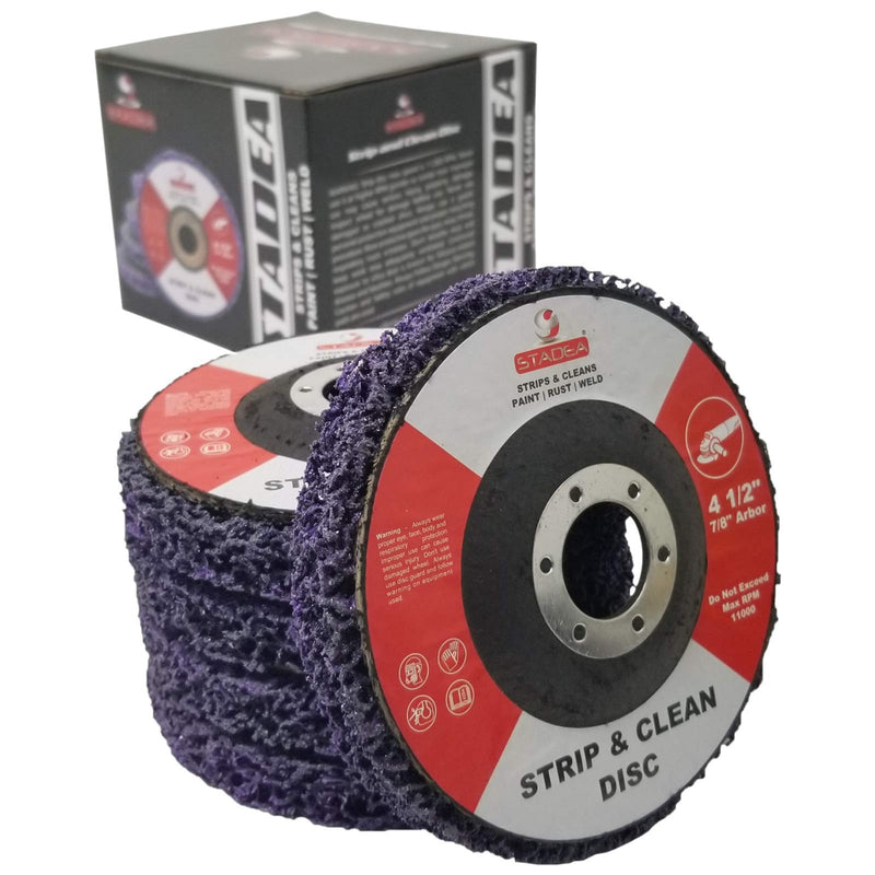 Stadea SDA102K Strip Clean Disc 4-1/2" Paint Rust Weld Stripper Remover Stripping Disc for Angle Grinder - Pack of 5, 7/8" Arbor - NewNest Australia