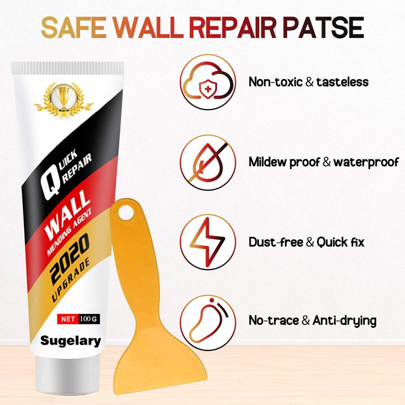 Drywall Patch Repair Kit with Scraper, Wall Spackle Repair Paste, Wall Mending Agent Quick and Easy Solution to Fill The Holes for Home Wall, Plaster Dent Repair and Wood Scratch Repair 1 Pack - NewNest Australia