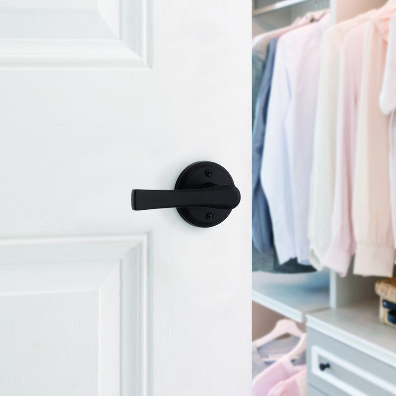 Katella Dummy Lever with Round Rose in Matte Black - NewNest Australia