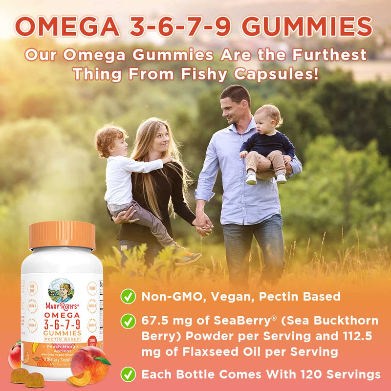 Omega 3 6 7 9 | Up to 4 Month Supply | Omega 3 Supplement | Vegan Omega 3 Gummies for Heart Health & Energy Support | Flaxseed Oil | No Fish Taste | Non-GMO | Gluten Free | 120 Count - NewNest Australia