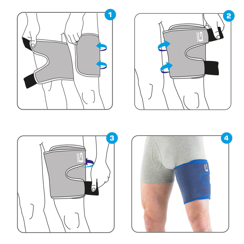 Neo-G Thigh Support Hamstring Support to Quadriceps and Hamstring Muscles – Hamstring Compression Sleeve for Sprains, Strains, Pulled Muscles, Sports Injury – Adjustable – Class 1 Medical Device - NewNest Australia