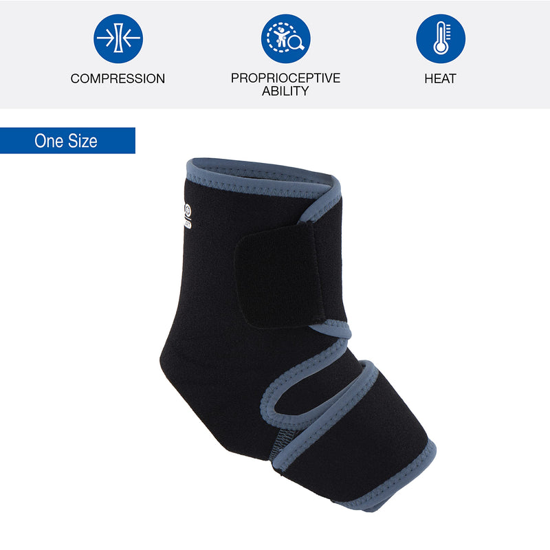 Sanico Ankle Support - Elastic Foot Support With Compression - Orthopedic Neoprene Bandage For Stability, Relief, Blood Circulation - Double-Sided Breathable - 13 X 0.3 X 25 Cm - NewNest Australia