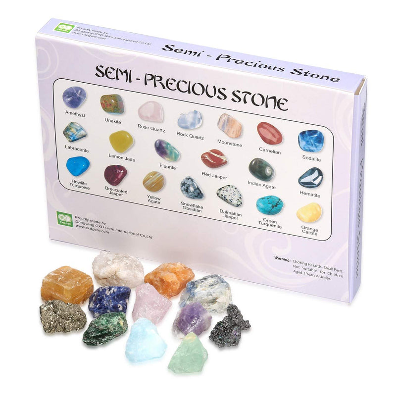 JOVIVI 12pc Chakra Stones Healing Crystals Set Natural Raw Quartz Rough Rock Stones Crystals for Worry Stones Anxiety,Stress Relief,Crystal Therapy, Meditation,Reiki Balacing,Size 0.59"-0.9" - NewNest Australia