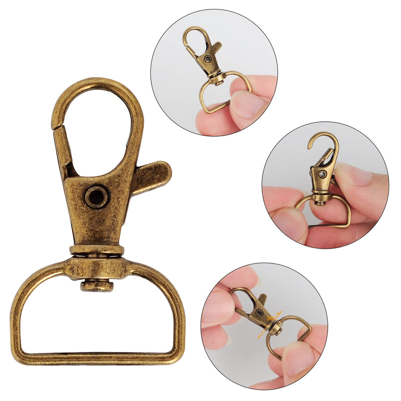 40PCS Swivel Snap Hooks, Premium Lanyard Snap Hook for Lanyard and Sewing Projects (3/4” Inside Width)(Bronze) Bronze - NewNest Australia