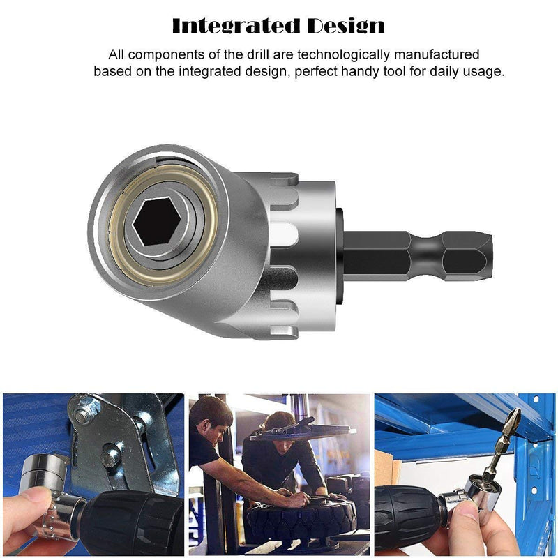 Multi-function 7mm-19mm Ratchet Universal Sockets Metric Wrench Power Drill Adapter Set and 105 Degree Right Angle Extension Power Screwdriver Drill Attachment 1/4" Drive 6mm Hex Magnetic Bit - NewNest Australia