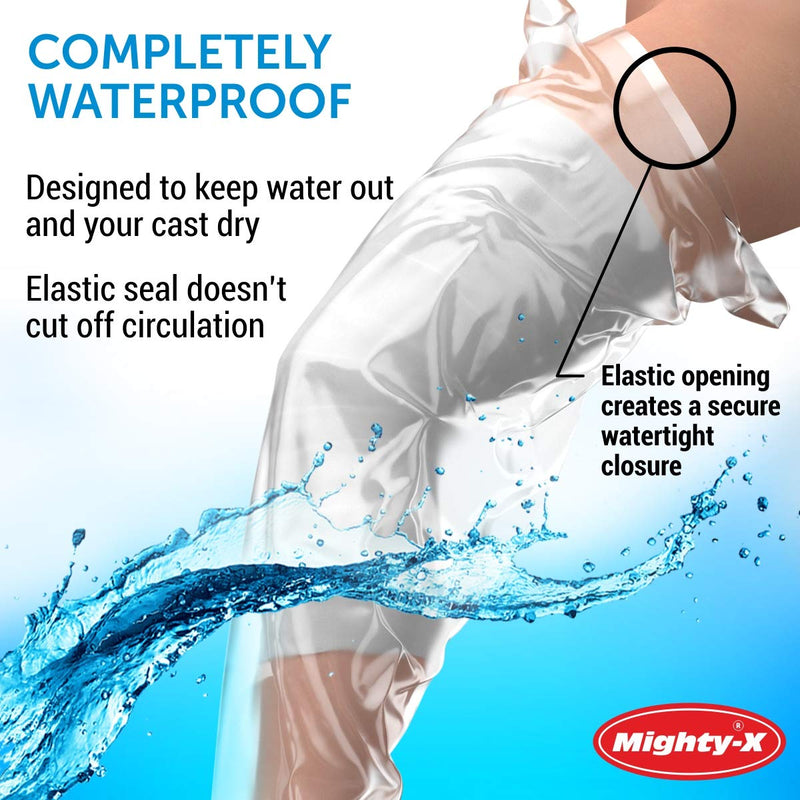 Waterproof Leg Cover for Shower - 【100% Watertight Seal】 - Reusable Full Leg Cast Cover for Shower Adult Knee, Ankle, Foot - 2pk - Easy to use - NewNest Australia