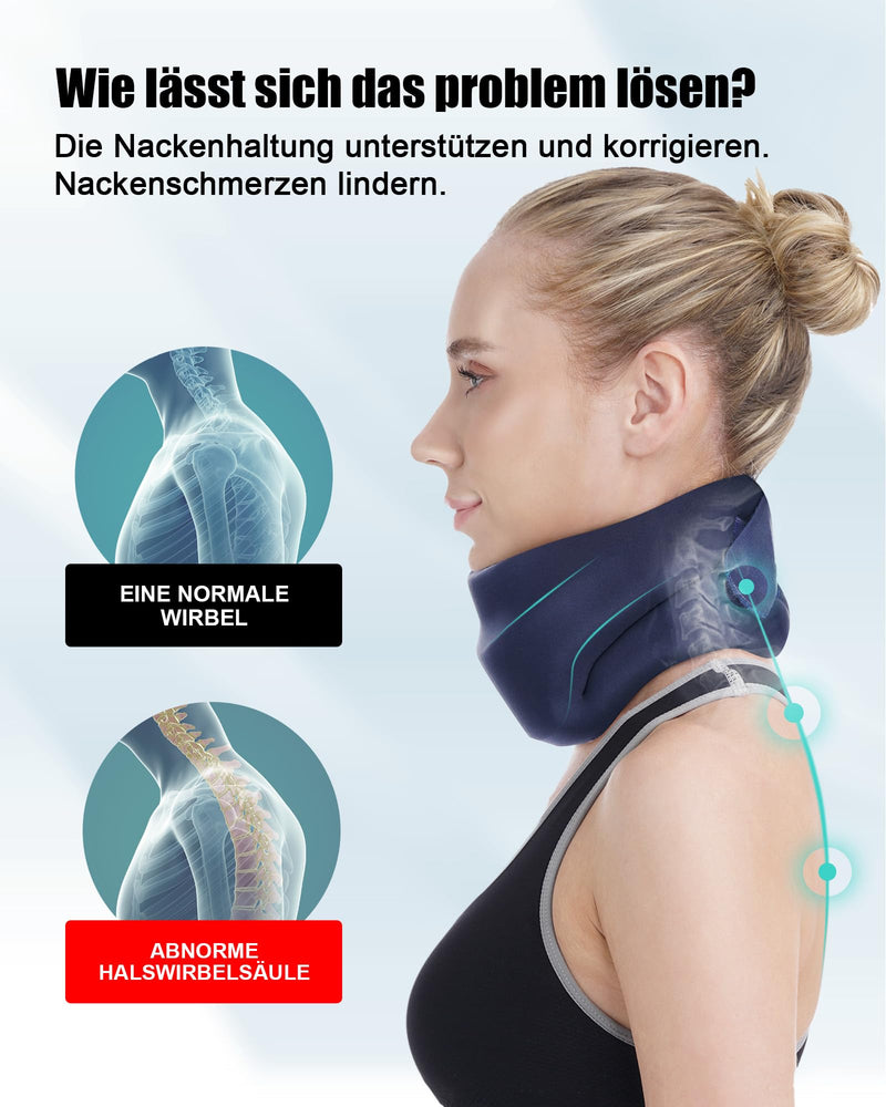 BLABOK neck brace for neck pain and support - neck brace made of soft foam for sleeping - bandages keep the vertebrae stable and aligned M - NewNest Australia