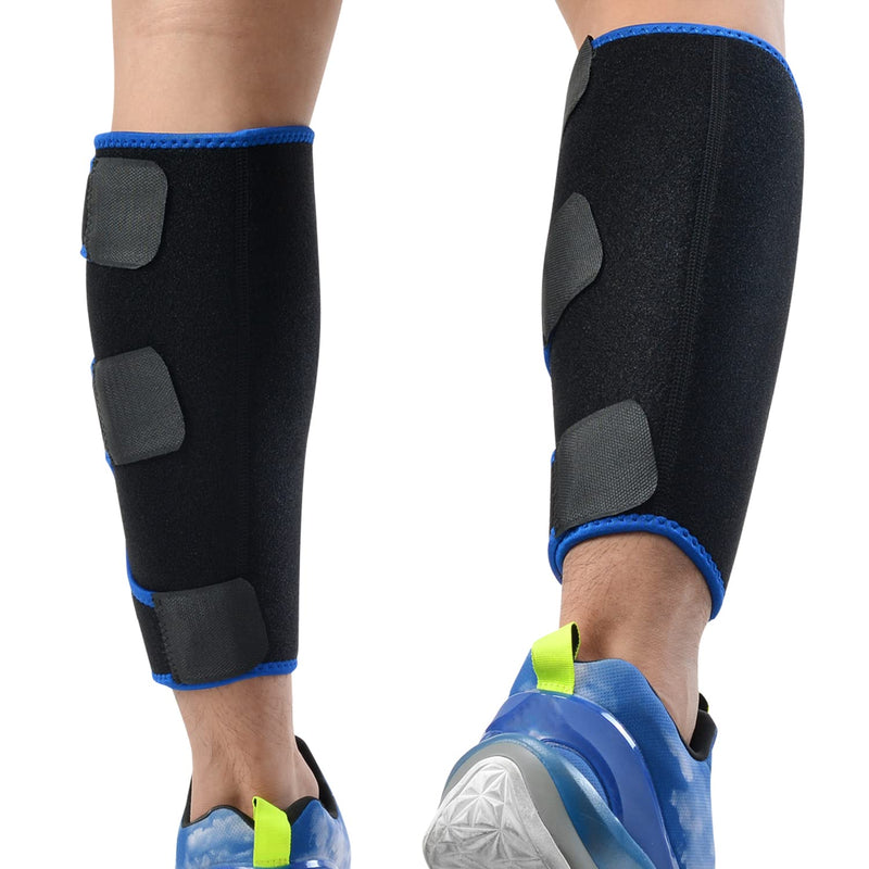 Odoland calf bandage muscle fiber tear, adjustable calf support, sports calf compression stockings without foot, calf compression, shins - 1 pair/blue - NewNest Australia