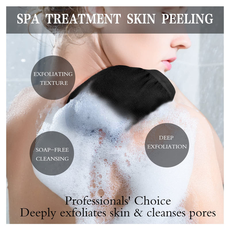 URAQT Exfoliating Gloves, 3 Pack Body Scrub Glove Bath SPA Exfoliating Mitts, Dual-Sided Deep Clean Exfoliation Scrubbing Mitt, Dead Skin Remover Glove Deep Body Scrubber for Women and Men - NewNest Australia