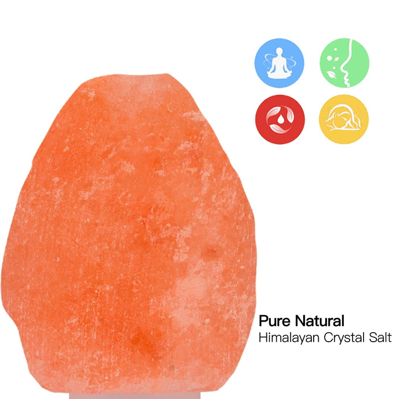 Betus [Natural Crystal] Himalayan Salt Wall Lamp - Air Purifying Night Light - 360° Rotatable Plug 15W Bulb - Natural - NewNest Australia