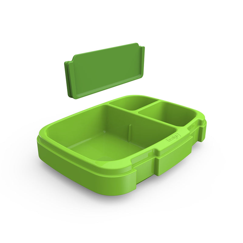 NewNest Australia - Bentgo Fresh Tray (Green) with Transparent Cover - Reusable, BPA-Free, 4-Compartment Meal Prep Container with Built-In Portion Control for Healthy At-Home Meals and On-the-Go Lunches Green 