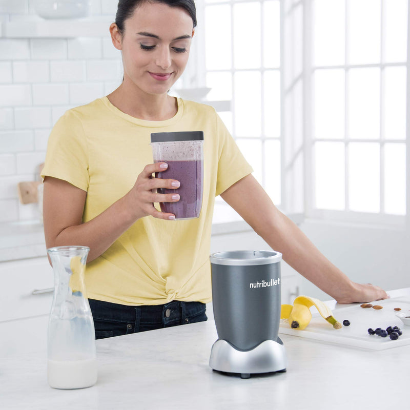 NutriBullet 24 Ounce Tall Cup with Standard Lip Ring, Clear/Gray - NewNest Australia