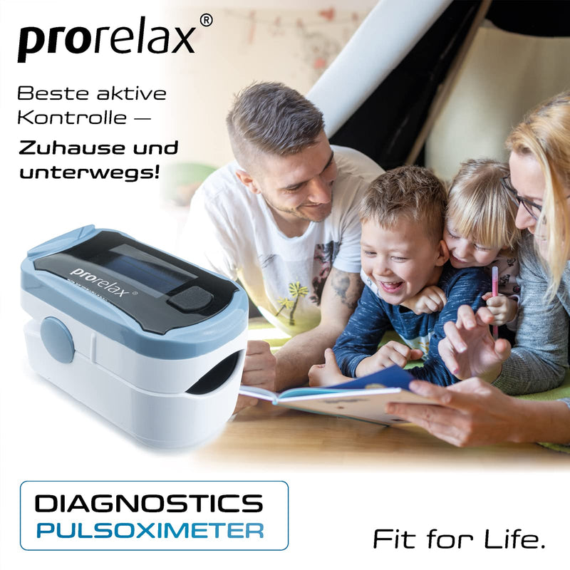 Prorelax Pulse Oximeter | For Self-Control Of Heart Frequency, Pulse Frequency And Arterial Oxygen Saturation | Easy Measurement On Fingers | Led Display With Large Digits - NewNest Australia