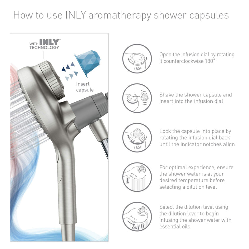 Moen INC20804 INLY Aromatherapy Shower Capsule 5-Pack, Zen Time 1 - NewNest Australia