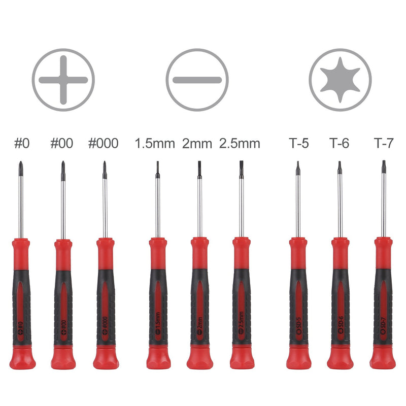 Best Choice 9-Piece Precision Screwdriver Set | Phillips, Flat and Torx Star - NewNest Australia