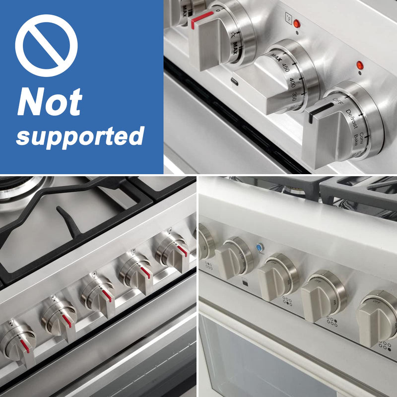 GRENFU Stove Knob Covers for Child Safety (5 + 1 Pack) Universal Size Gas Stove Knob Covers with Strong Tape Oven Knob Covers for Child Safety Prevent Kids from Turning on Stoves Black View - NewNest Australia