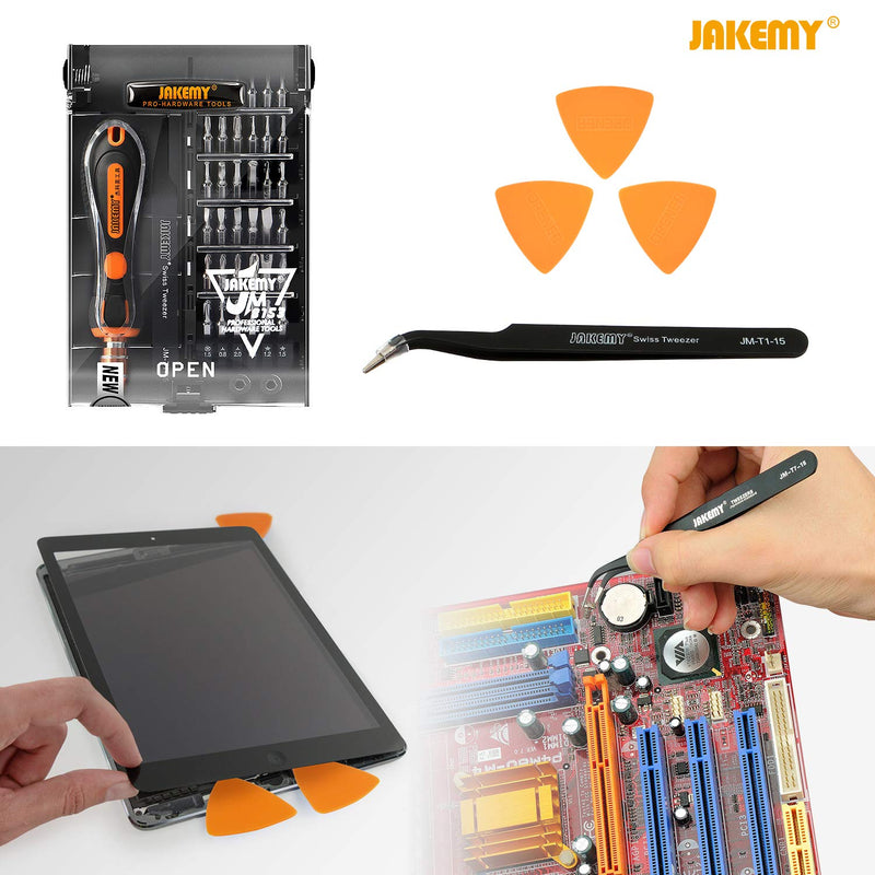 Jakemy 39 in 1 Screwdriver Set Precision Repair Tool Kit with 36 Magnetic Driver Bits Screwdriver Kit for iphone 11/X/8/7 Plus Cell Phone Macbook Laptop PC Black 8153-JM - NewNest Australia