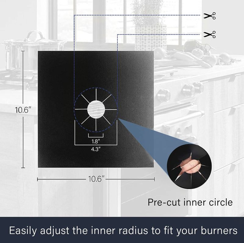 Gas Stove Burner Covers by Linda’s Essentials (10 Pack) - Extra Thick Non Stick Reusable Stove Top Covers for Gas Burners, Heat Resistant Gas Range Protectors Covers - Keeps Stovetop Clean - NewNest Australia
