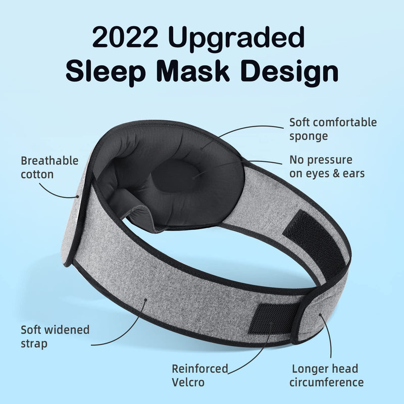 INNELO Cotton Sleep Eye Mask, Ultra Soft Skin-Friendly Natural Cotton Sleeping Eye Mask with Adjustable Strap, Comfortable Wearing, for Men,Women and Kids, for Travel, Nap Sleeping, Shift Work, Travel - NewNest Australia