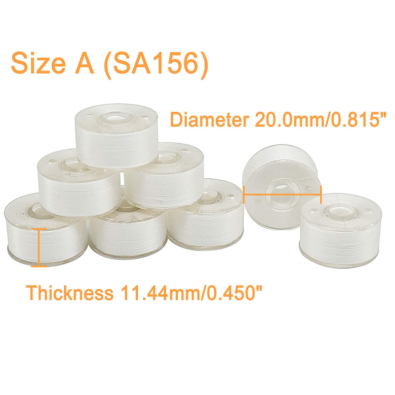 New brothread 144pcs White 70D/2(60WT) Prewound Bobbin Thread Plastic Size A SA156 for Embroidery and Sewing Machine Polyester Thread Sewing Thread SA156 60WT White - NewNest Australia
