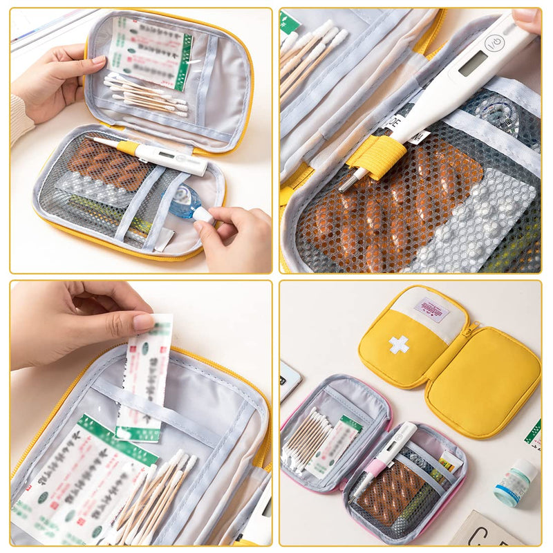 XPEX Pack of 2 Medicine Bags On the Go Small Emergency Bag Travel Pharmacy Waterproof Children's Emergency Box Pharmacy Bag Travel Camping - NewNest Australia