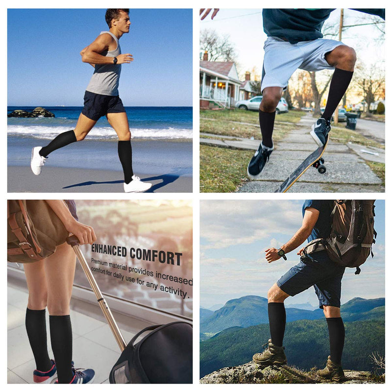 Evolyline 3 Pairs Compression Stockings Women Men Medical Open Toe Stockings Support Socks Compression Socks Graduated Thrombosis Socks For Sports Reduce Leg Pain Varicose Veins - NewNest Australia