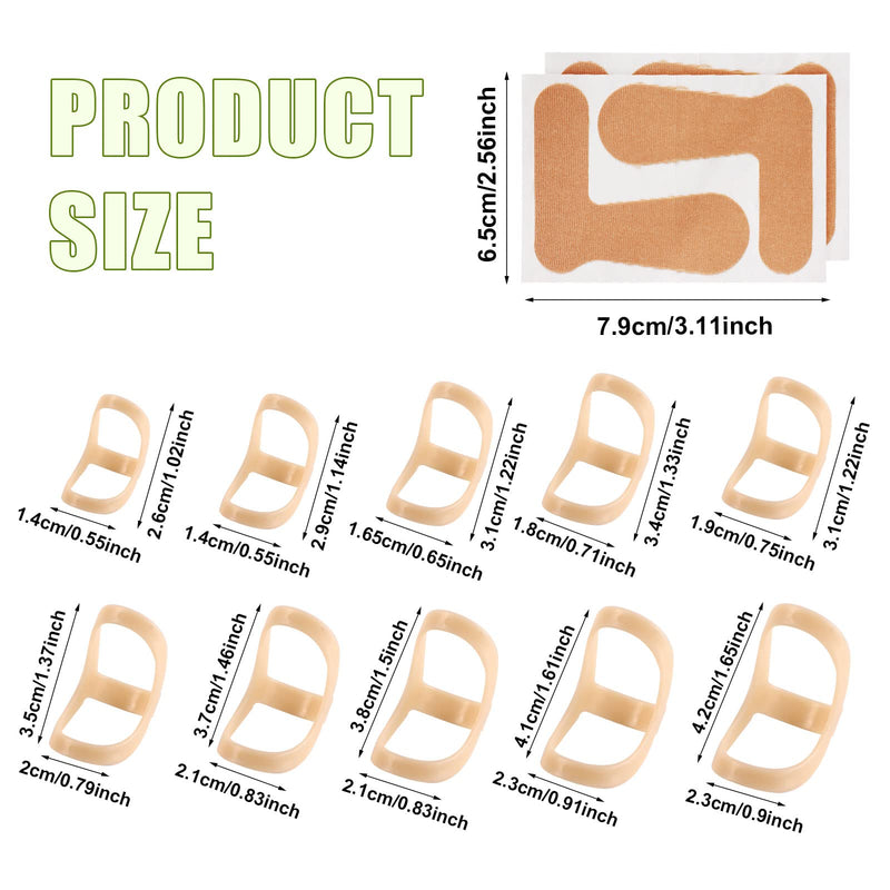 Luter Pack Of 10 Oval Finger Splint With 2 Thumb Valgus Correction, Trigger Finger Splint Finger Stabilizer Splint For Middle Small Finger Thumb Or Ring Finger (10 Sizes) - NewNest Australia