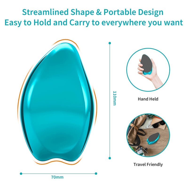 Foot File, Nano Glass Hard Skin Callus Remover, Foot Scraper Salon Home Pedicure Tool for Foot Beauty Care, Can Be Used on Both Wet/Dry Cracked Feet, Foot Rasp by AnjoCare Blue - NewNest Australia