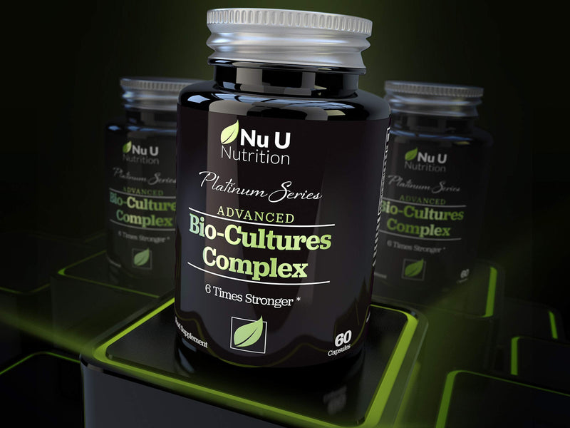Bio-Cultures 5 Active Strains 60 Billion CFU Source Powder | 6 Times Stronger - 6 Billion Live CFUs | Multi Strain with Lactobacillus Acidophilus & Bifidobacterium for Adults | 60 Vegetarian Capsules - NewNest Australia
