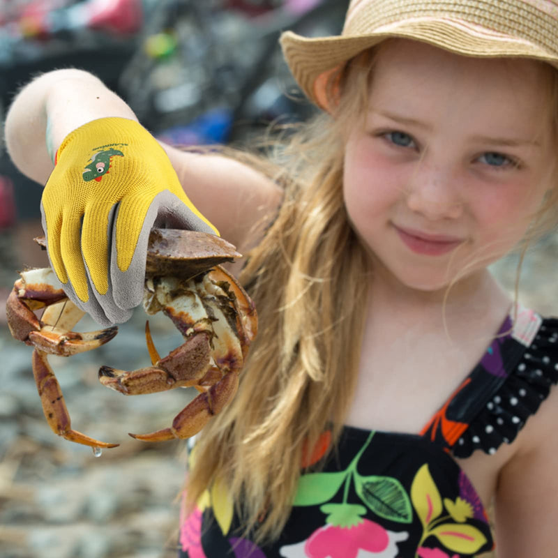 3 Pairs Kids-Gardening-Gloves for Age 3-12, 1 Pair Arm-Sleeves, Garden Yard Work-Gloves for Children Toddlers Boys & Girls XXS Age 5-7 - NewNest Australia