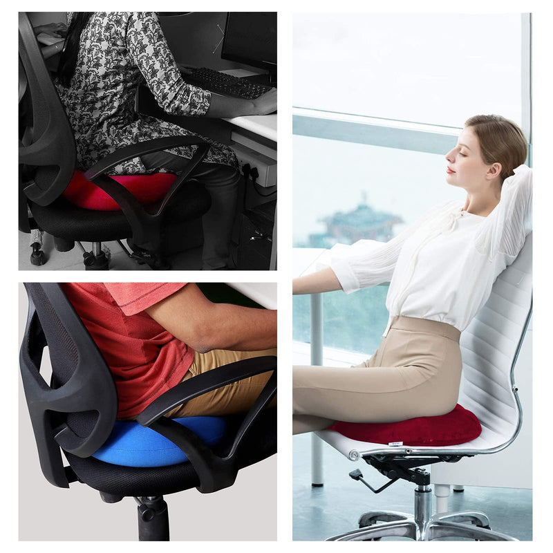 Tuakimce Hemorrhoids Seat Cushion, Inflatable Hemorrhoids Coccyx Seat Ring, Orthopedic Seat Cushion With Pump, Hardness, Adjustable For Coccyx Bedsores, Wheelchairs (Red1) - NewNest Australia