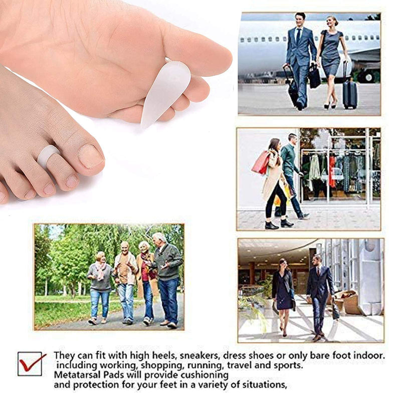 Footsihome 12 Pack Hammer Toe Cushion Hammer Toe Gel Crest Correction and Straightener Soft Gel Pads Splints for Curly Curved Claw and Hammer Toe Relief - NewNest Australia