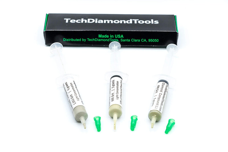 TechDiamondTools Kit of 3 Diamond Lapping Paste Polishing Compound 400 600 1050 Grit Lapidary Paste for Rock Glass Metal Jewelry Resin Marble with 10% of Diamond Powder USA Made 1050 600 400 grit - NewNest Australia