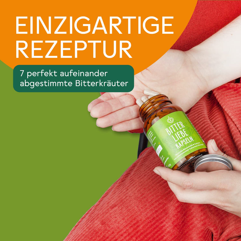 BitterLiebe® bitter substances capsules 90 pieces I milk thistle dandelion artichoke capsules high dosage I recipe according to Hildegard von Bingen I milk thistle 1 - NewNest Australia