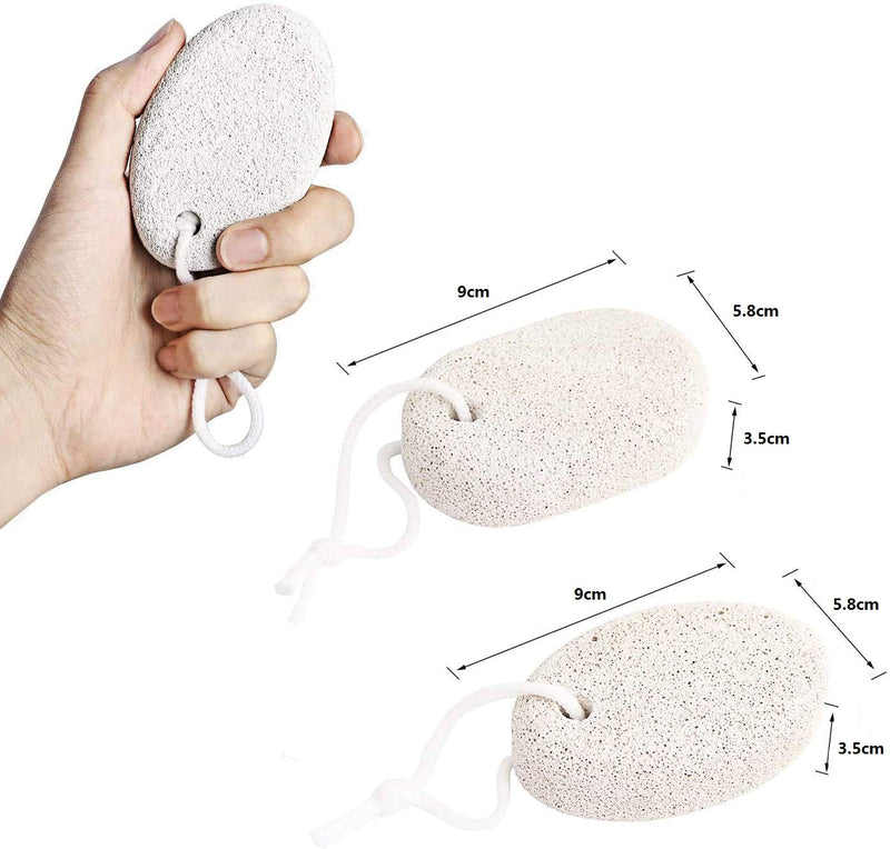 Voarge 2 Pieces Natural Pumice Stone, Foot Stone Lava Stone Pedicure Foot Care Foot Scrub for Removing Dead Skin, Callus Hard Skin Removal for feet and Hands - NewNest Australia