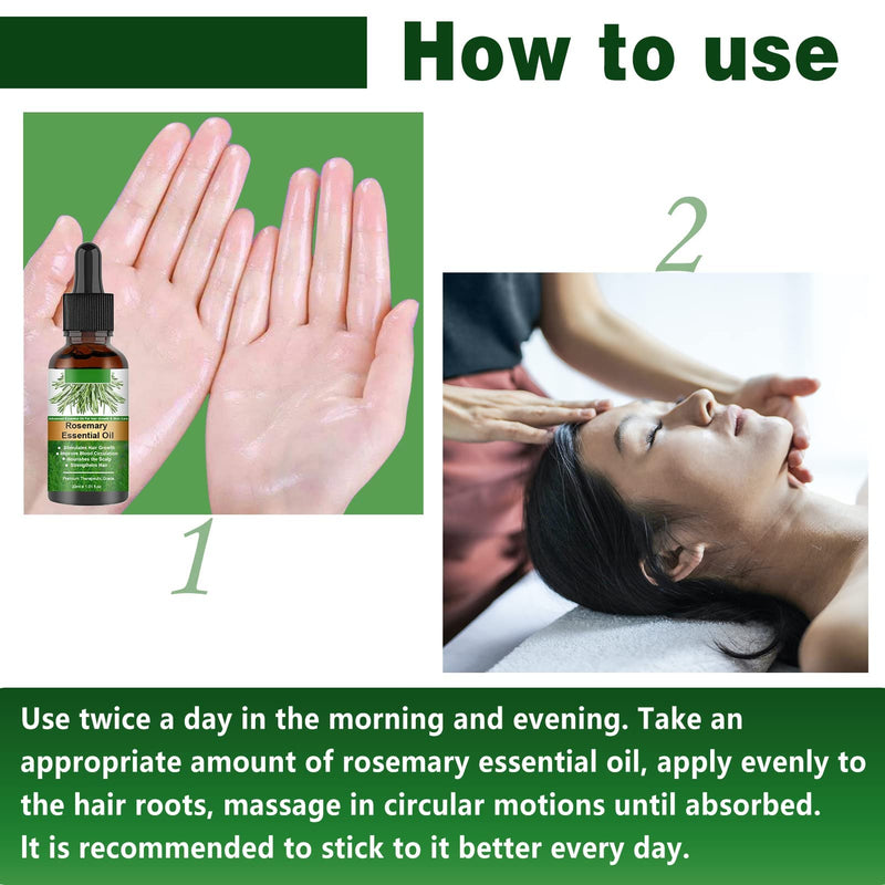 Rosemary Essential Oil, Rosemary Essential Oil, Rosemary Oil Hair Growth, Rosemary Oil 100% Natural Organic Essential Oil, Strong Hair Growth, More Hair Density, Hair Growth 2 X 30 Ml (60 Ml) - NewNest Australia