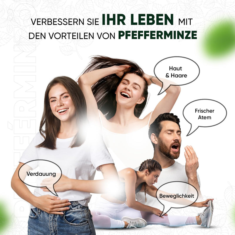 Peppermint oil soft capsules - 200mg peppermint oil per softgel - 365 peppermint oil capsules for 1 year supply - Tested & herbal ingredients - For your well-being - Pure peppermint - maxmedix peppermint oil capsules - NewNest Australia