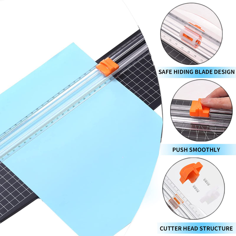 ZEQUAN A3 Paper Cutter Portable Trimmer - 18 inch Paper Trimmer for Scrapbooking, Craft Paper Cutter Guillotine with Automatic Security Safeguard and 10 Sheets Capacity Paper - NewNest Australia