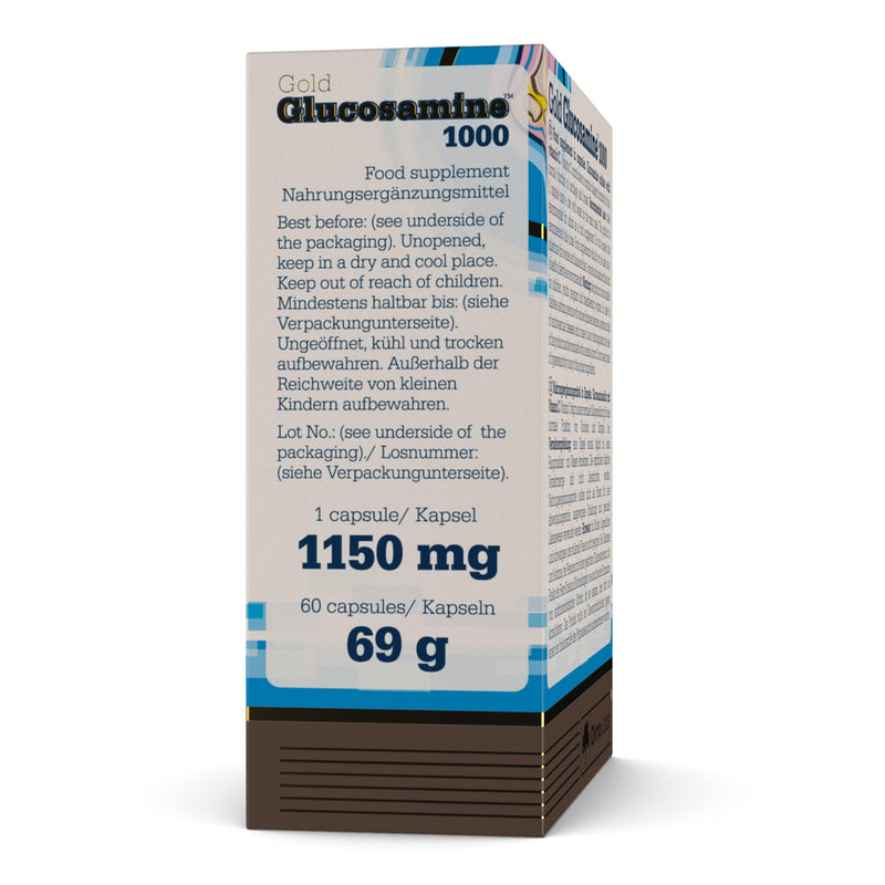 Olimp Labs - Glucosamine 1000 Gold Caps. Dietary supplement in capsule form with glucosamine sulfate and enriched with vitamin C (60 capsules) - NewNest Australia