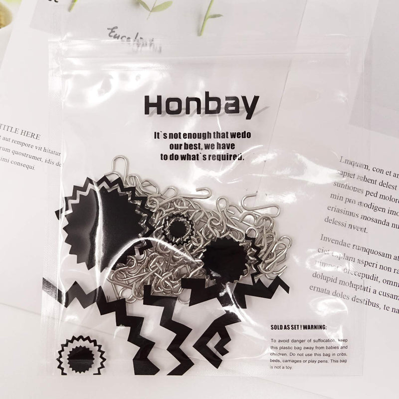 NewNest Australia - HONBAY 100PCS Mini Metal S Shaped Hanging Hooks Connectors for DIY 