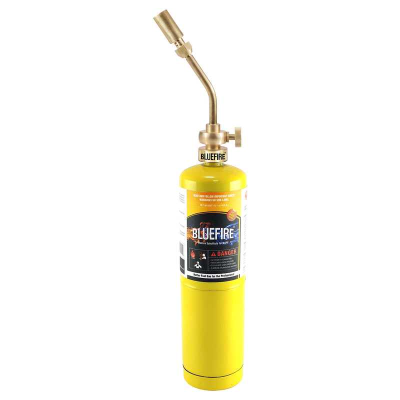 BLUEFIRE Solid Brass Jumbo Pencil Flame Gas Welding Torch Head Nozzle Upgraded Full Metal Version Fuel by MAPP MAP Pro Propane CGA600 Cylinder Bottle (Torch Only) Torch Only - NewNest Australia