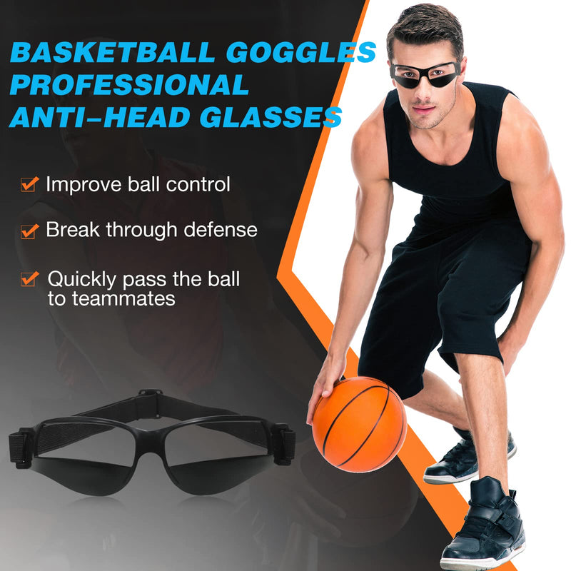8 Pieces Basketball Goggles Sport Dribble Goggles Adjustable Sports Goggles for Basketball Training Aid for Men Kids Black - NewNest Australia
