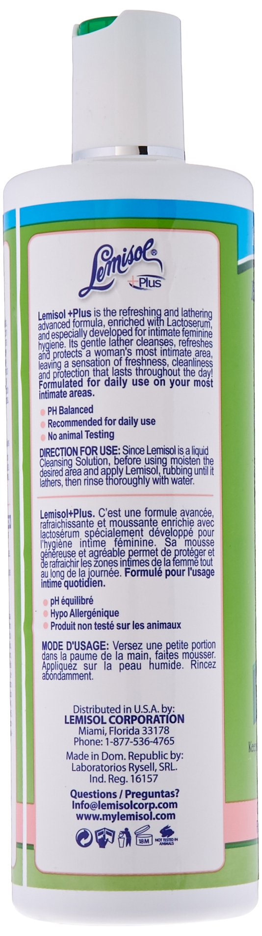 Lemisol Feminine Wash, Daily Cleanser, Hypoallergenic, 16 FL Oz, Bottle - NewNest Australia