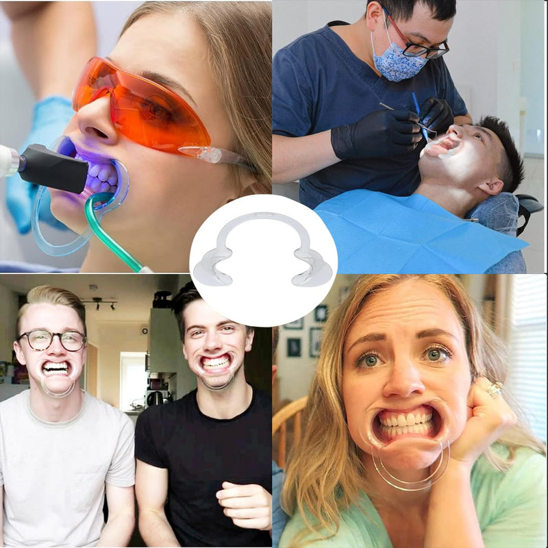Dental Cheek Retractor, 12 Pcs C Shape Autoclavable Mouth Opener for Teeth Whitening, 3 Sizes Clear Lip Cheek Retractor for Dentist Party Mouth Guard Speak Out Challenge Game - NewNest Australia